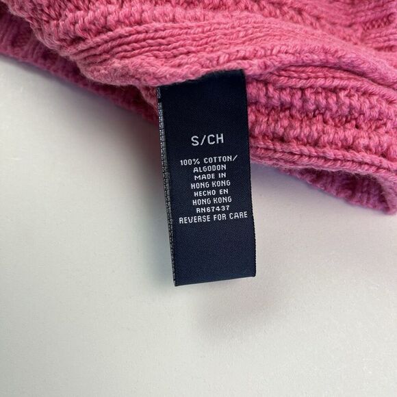 Ralph Lauren Polo Jeans Y2K Cable Knit Hooded Sweater S Fitted Fisherman cabin - Picture 10 of 11